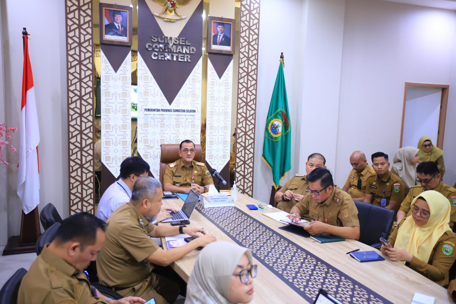 Sekda Sumsel Edward Candra Ikuti Rakornas Pengendalian Inflasi dan Kesiapsiagaan Idul Fitri 1447 H