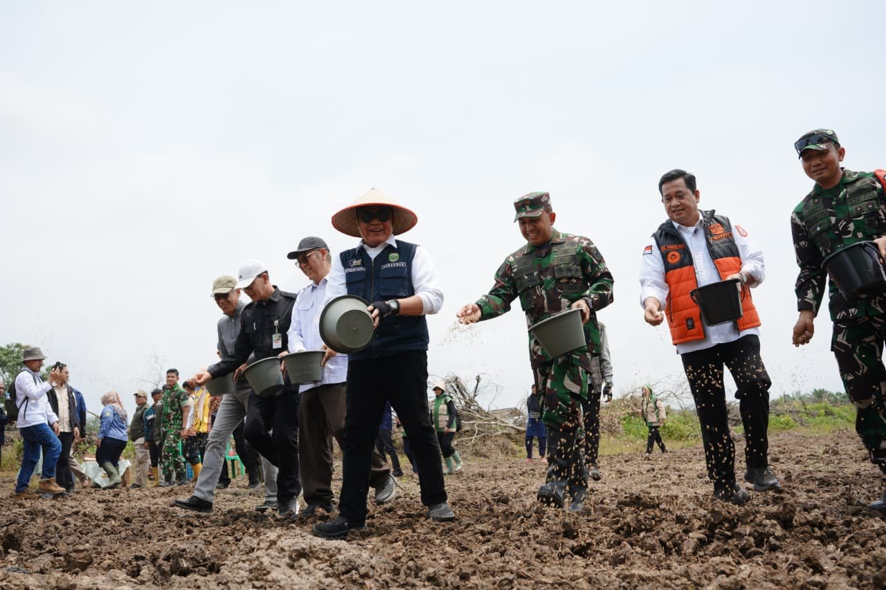 Gubernur Herman Deru Pimpin Tanam Padi Serentak di Banyuasin, Perkuat Sumsel sebagai Lumbung Pangan Nasional
