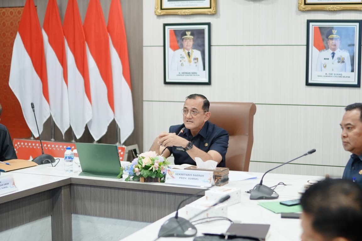 Sekda Sumsel Edward Candra Tegaskan Disiplin ASN saat Evaluasi WFH/WFA